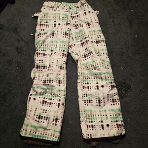 Orage Multicolor Patterned Boot Cut Ski/Snow Pants womens size medium